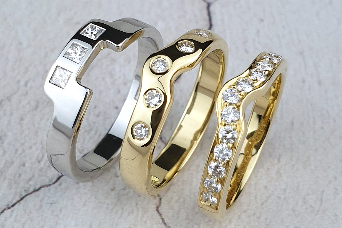 Bespoke fitted wedding rings — Aurum designer-jewellers, Worthing, West Sussex