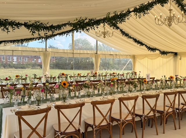 Wooden Crossback chairs are a really popular look for weddings, comfortable and timeless — MHC Events, Leaden Roding, Dunmow, Essex, essex